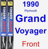 Front Wiper Blade Pack for 1990 Plymouth Grand Voyager - Vision Saver