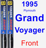 Front Wiper Blade Pack for 1995 Plymouth Grand Voyager - Vision Saver