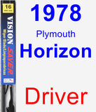 Driver Wiper Blade for 1978 Plymouth Horizon - Vision Saver