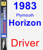 Driver Wiper Blade for 1983 Plymouth Horizon - Vision Saver