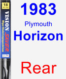 Rear Wiper Blade for 1983 Plymouth Horizon - Vision Saver