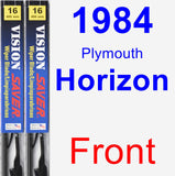 Front Wiper Blade Pack for 1984 Plymouth Horizon - Vision Saver