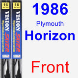 Front Wiper Blade Pack for 1986 Plymouth Horizon - Vision Saver