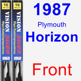 Front Wiper Blade Pack for 1987 Plymouth Horizon - Vision Saver