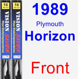 Front Wiper Blade Pack for 1989 Plymouth Horizon - Vision Saver