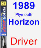 Driver Wiper Blade for 1989 Plymouth Horizon - Vision Saver