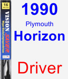 Driver Wiper Blade for 1990 Plymouth Horizon - Vision Saver