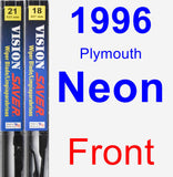 Front Wiper Blade Pack for 1996 Plymouth Neon - Vision Saver