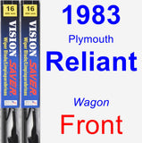 Front Wiper Blade Pack for 1983 Plymouth Reliant - Vision Saver