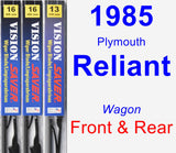 Front & Rear Wiper Blade Pack for 1985 Plymouth Reliant - Vision Saver