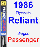 Passenger Wiper Blade for 1986 Plymouth Reliant - Vision Saver