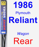 Rear Wiper Blade for 1986 Plymouth Reliant - Vision Saver