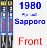 Front Wiper Blade Pack for 1980 Plymouth Sapporo - Vision Saver