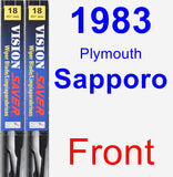 Front Wiper Blade Pack for 1983 Plymouth Sapporo - Vision Saver