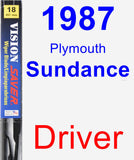 Driver Wiper Blade for 1987 Plymouth Sundance - Vision Saver