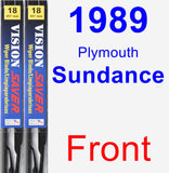 Front Wiper Blade Pack for 1989 Plymouth Sundance - Vision Saver