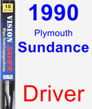 Driver Wiper Blade for 1990 Plymouth Sundance - Vision Saver