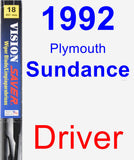 Driver Wiper Blade for 1992 Plymouth Sundance - Vision Saver