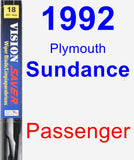 Passenger Wiper Blade for 1992 Plymouth Sundance - Vision Saver