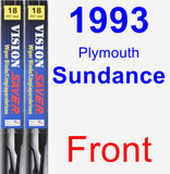 Front Wiper Blade Pack for 1993 Plymouth Sundance - Vision Saver