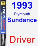 Driver Wiper Blade for 1993 Plymouth Sundance - Vision Saver