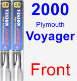 Front Wiper Blade Pack for 2000 Plymouth Voyager - Vision Saver