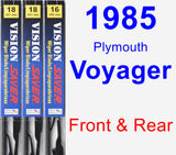 Front & Rear Wiper Blade Pack for 1985 Plymouth Voyager - Vision Saver