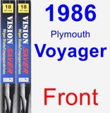 Front Wiper Blade Pack for 1986 Plymouth Voyager - Vision Saver