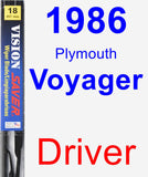 Driver Wiper Blade for 1986 Plymouth Voyager - Vision Saver