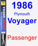 Passenger Wiper Blade for 1986 Plymouth Voyager - Vision Saver