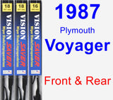 Front & Rear Wiper Blade Pack for 1987 Plymouth Voyager - Vision Saver