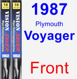 Front Wiper Blade Pack for 1987 Plymouth Voyager - Vision Saver