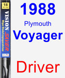 Driver Wiper Blade for 1988 Plymouth Voyager - Vision Saver