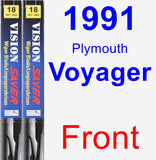 Front Wiper Blade Pack for 1991 Plymouth Voyager - Vision Saver