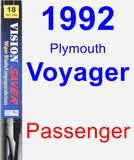 Passenger Wiper Blade for 1992 Plymouth Voyager - Vision Saver