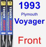 Front Wiper Blade Pack for 1993 Plymouth Voyager - Vision Saver