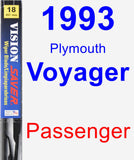 Passenger Wiper Blade for 1993 Plymouth Voyager - Vision Saver