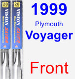 Front Wiper Blade Pack for 1999 Plymouth Voyager - Vision Saver