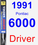 Driver Wiper Blade for 1991 Pontiac 6000 - Vision Saver