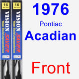 Front Wiper Blade Pack for 1976 Pontiac Acadian - Vision Saver