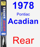 Rear Wiper Blade for 1978 Pontiac Acadian - Vision Saver