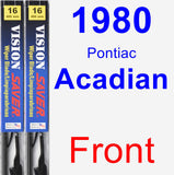 Front Wiper Blade Pack for 1980 Pontiac Acadian - Vision Saver