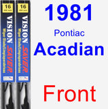 Front Wiper Blade Pack for 1981 Pontiac Acadian - Vision Saver