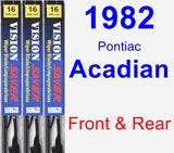 Front & Rear Wiper Blade Pack for 1982 Pontiac Acadian - Vision Saver