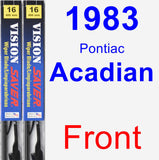 Front Wiper Blade Pack for 1983 Pontiac Acadian - Vision Saver