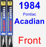 Front Wiper Blade Pack for 1984 Pontiac Acadian - Vision Saver