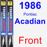 Front Wiper Blade Pack for 1986 Pontiac Acadian - Vision Saver