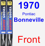 Front Wiper Blade Pack for 1970 Pontiac Bonneville - Vision Saver