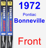 Front Wiper Blade Pack for 1972 Pontiac Bonneville - Vision Saver