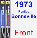 Front Wiper Blade Pack for 1973 Pontiac Bonneville - Vision Saver